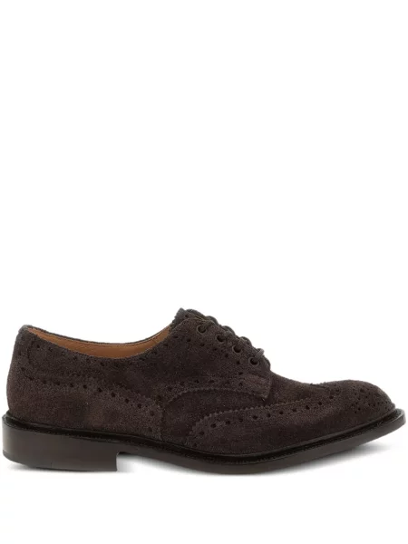 Šněrovací semišové polobotky Tricker's hnědé