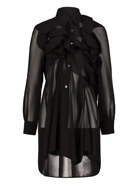 Cămașă Comme Des Garçons cu volane negru