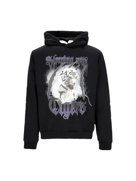 Bluza z kapturem Phobia Archive w tygrysie prążki czarna
