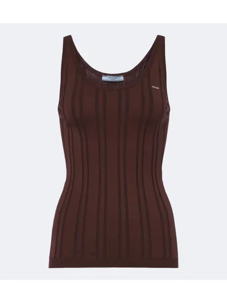 Top Prada tricotate maro