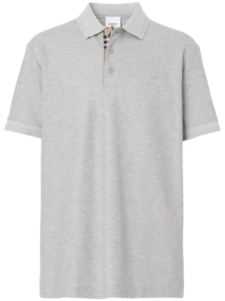 Haftowana koszulka polo Burberry szara