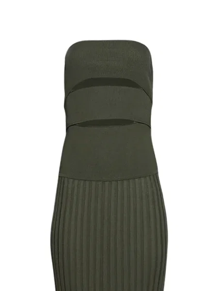 Rochie Christopher Esber fără bretele de costum verde
