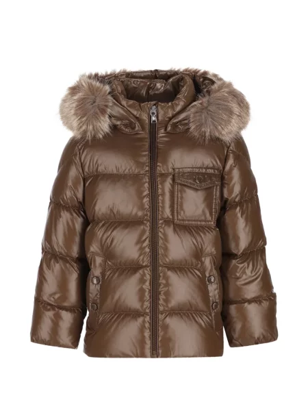 Futro dziecięce Moncler Enfant brązowe