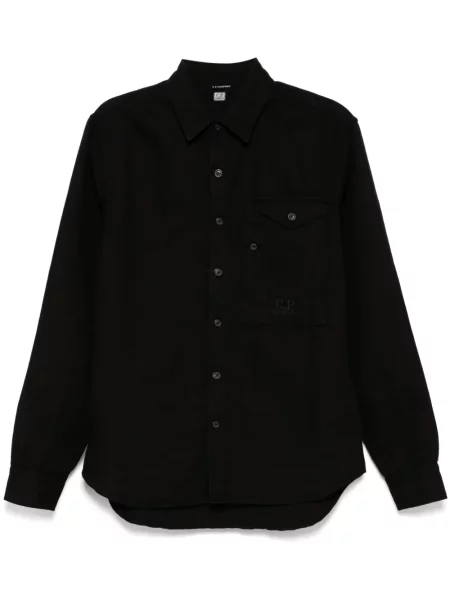 Cămașă C.p. Company cu mâneci lungi lungă negru