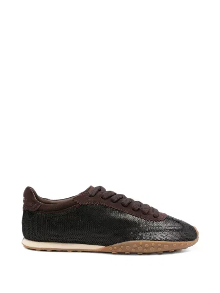 Sneakerși Hoff cu paiete maro