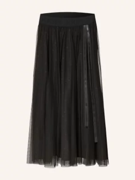 Joop! Spódnica Z Tiulu Z Kamieniami Ozdobnymi schwarz czarna