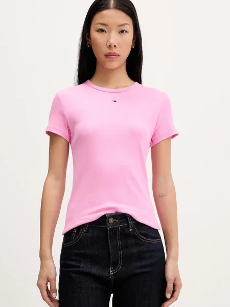 Tommy Jeans T-shirt basic z różowa