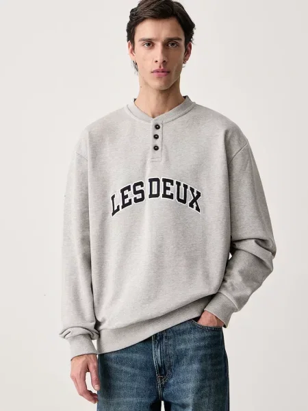 Les Deux bluza szara