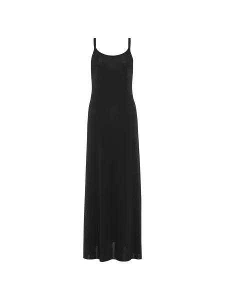 Rochie maxi Eres cu chihlimbar evazată negru
