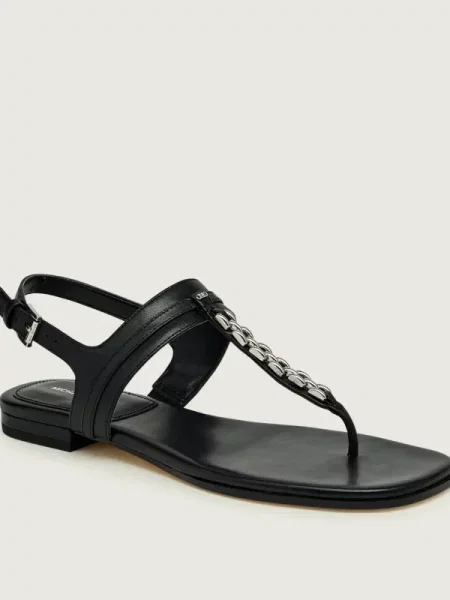 Chiloți tanga Michael Michael Kors din piele negru