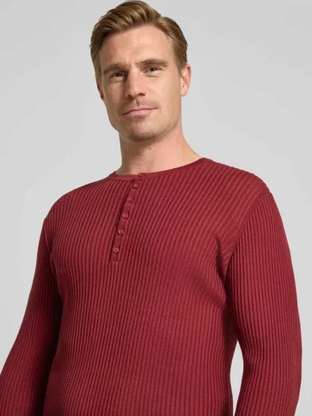 Sweter z dzianiny z mieszanki lyocellu i wełny z listwą guzikową Antony Morato