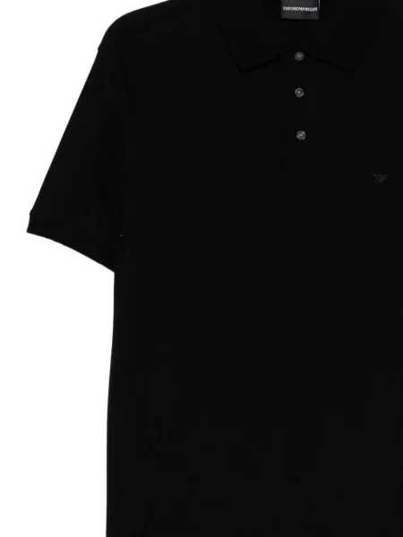 Polo Emporio Armani με κέντημα μαύρο