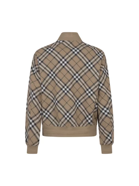 Kurtka bomber Burberry wełniany beżowy