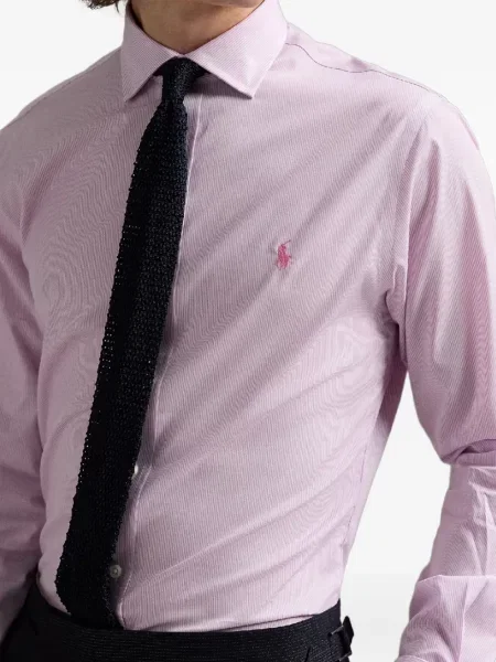 Samt prugasta košulja Polo Ralph Lauren s vezom plava