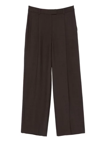 Pantaloni Low Classic plisate clasici maro