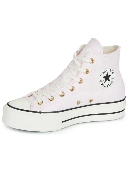 Členkové topánky Converse na platforme ružová