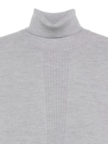 Sweter Patrizia Pepe prążkowany szary