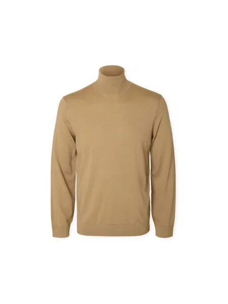 Pulover Selected tricotate bej