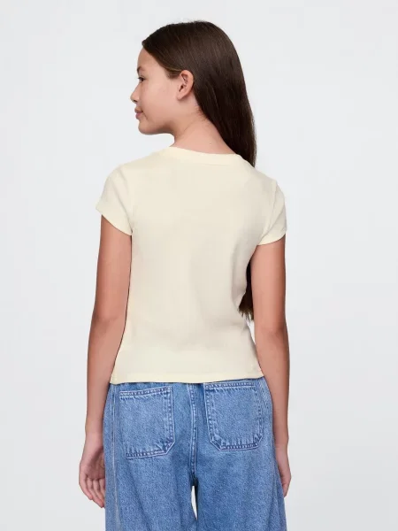 Tricou copii Gap alb