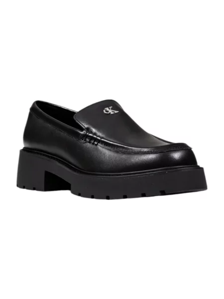Loafersy Calvin Klein Jeans wełniane wsuwane czarne