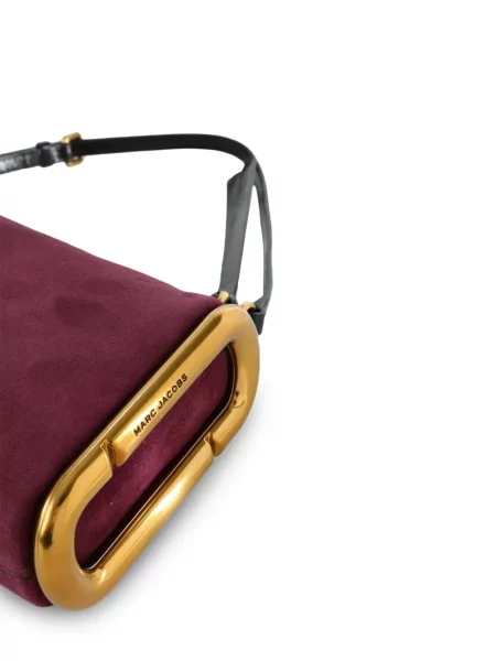Geantă Marc Jacobs din piele de căprioară violet