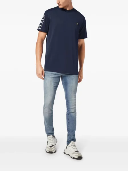 Tricou Philipp Plein cu autograf albastru