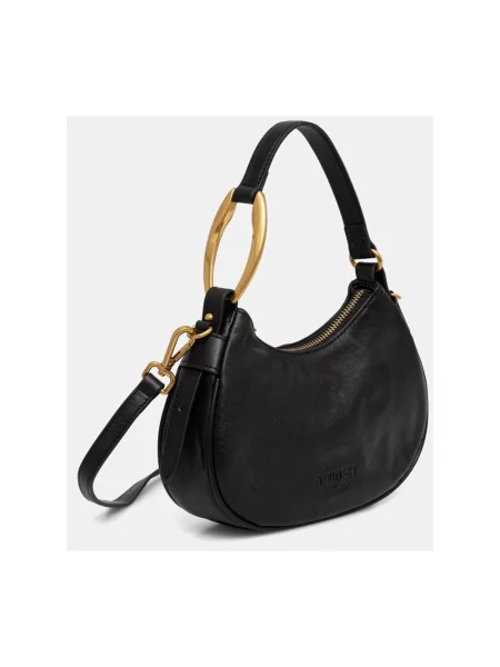 Twinset torebka hobo skórzana czarna