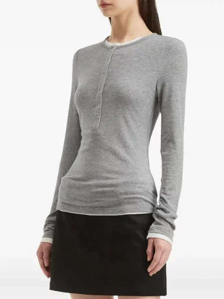 Długi top B+ab szary