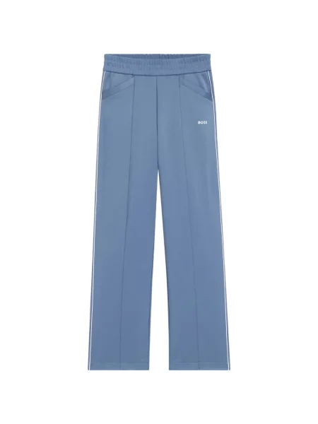 Pantaloni Boss cu dungi alergare albastru