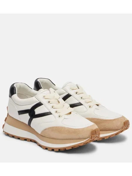 Sneakerși Veronica Beard din piele de căprioară alb