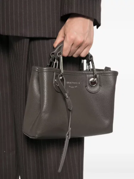 Geantă shopper Emporio Armani gri