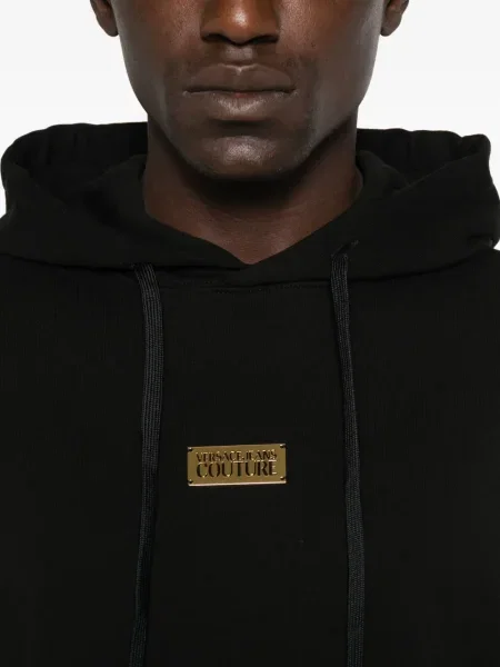 Hanorac cu glugă Versace Jeans Couture negru
