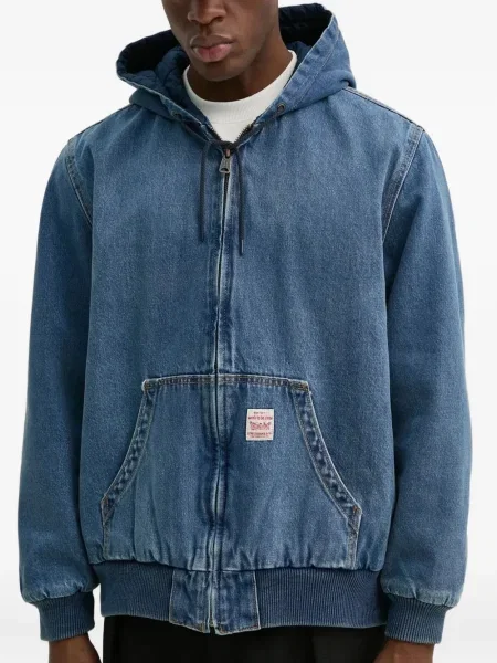 Blugi evazați Levi's® din piele de căprioară albastru