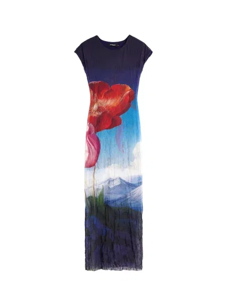 Desigual Rochie albastru / lila roșu