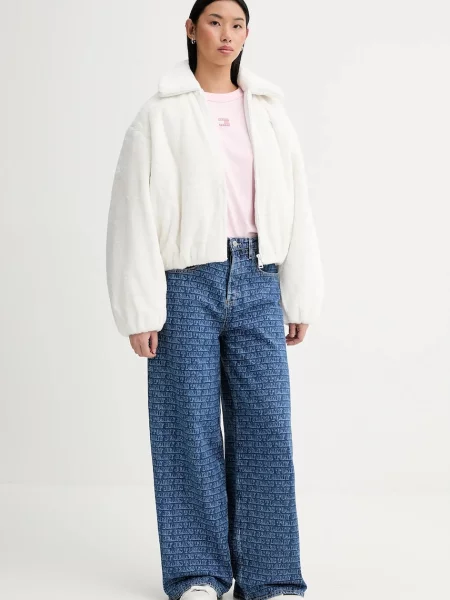 Tommy Jeans kurtka przejściowa oversize beżowy