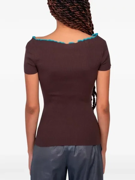 Top Paloma Wool de lână maro