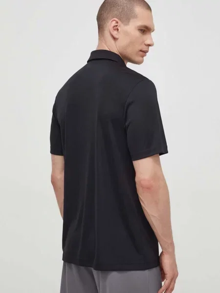 Однотонное поло Adidas Performance черное