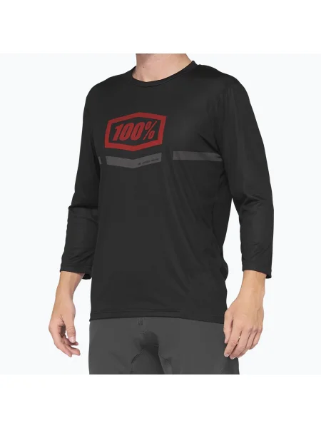 Olcsóbban. Férfi kerékpáros póló Airmatic black/red. Méret: M fekete