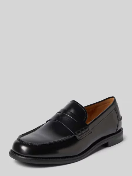Loafersy z naturalnej skóry bydlęcej model STEVEN' Vagabond czarne