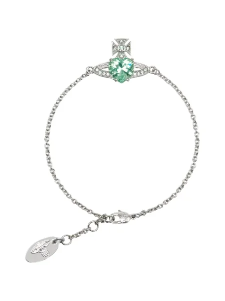 Pandantiv Vivienne Westwood cu motiv cu inimi argintiu