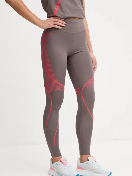 Tajice za trening adidas by Stella McCartney TruePace s tiskom siva