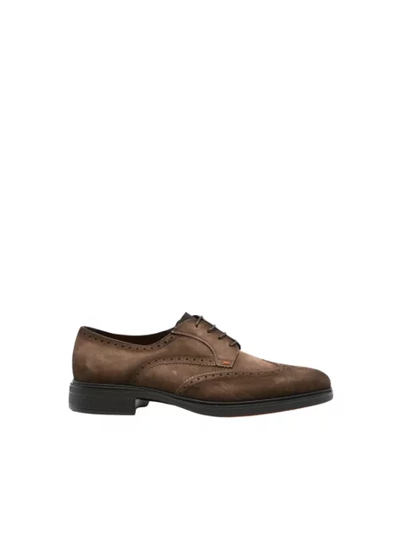 Brogsy Santoni zamszowy brązowy