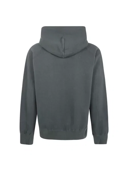 Dzianinowa bluza z kapturem Sacai z kapturem zielona