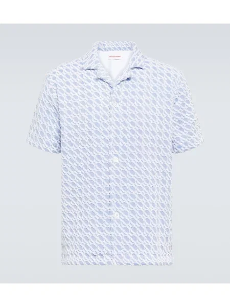 Cămașă Orlebar Brown din material terry albastru