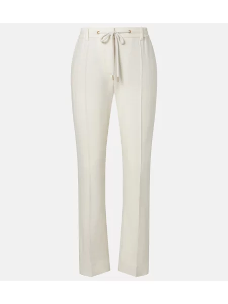 Pantaloni Eleventy de lână conici alb