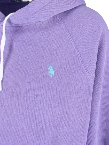 Hoodie Polo Ralph Lauren με κέντημα κασμίρ μαύρο