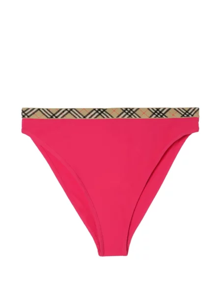 Bikini Burberry în carouri roz