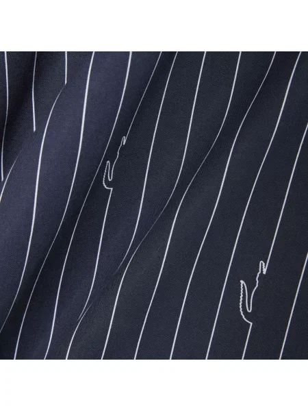 Lacoste Organiczna Koszula Z Krótkim Rękawem Relaxed Fit czarna