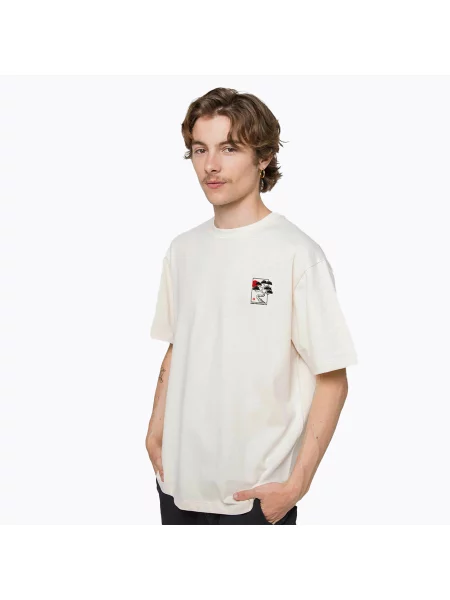 Férfi Kaotiko Washed Okinawa Japan Organic elefántcsont póló. Méret: S bézs