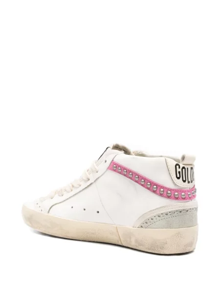 Bőr sneaker Golden Goose Mid Star fehér
